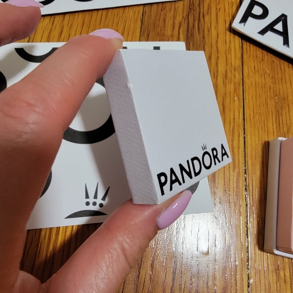 Pandora minimalistic ring charm box with shopping bag thank you note + envelope - Picture 4 of 5